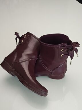 Michael Kors Women's Waterproof Ankle Rain Boots - Burgundy
